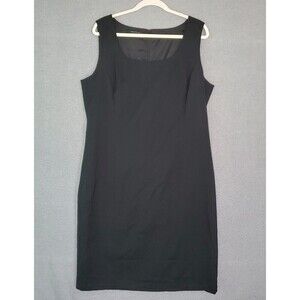 Lafayette 148 New York Women's Sleeveless Black Scoop Neck Dress